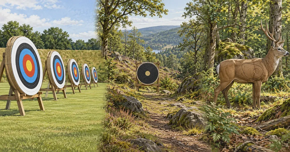 Иллюстрация площадок для стрельбы Target, Field и 3D.